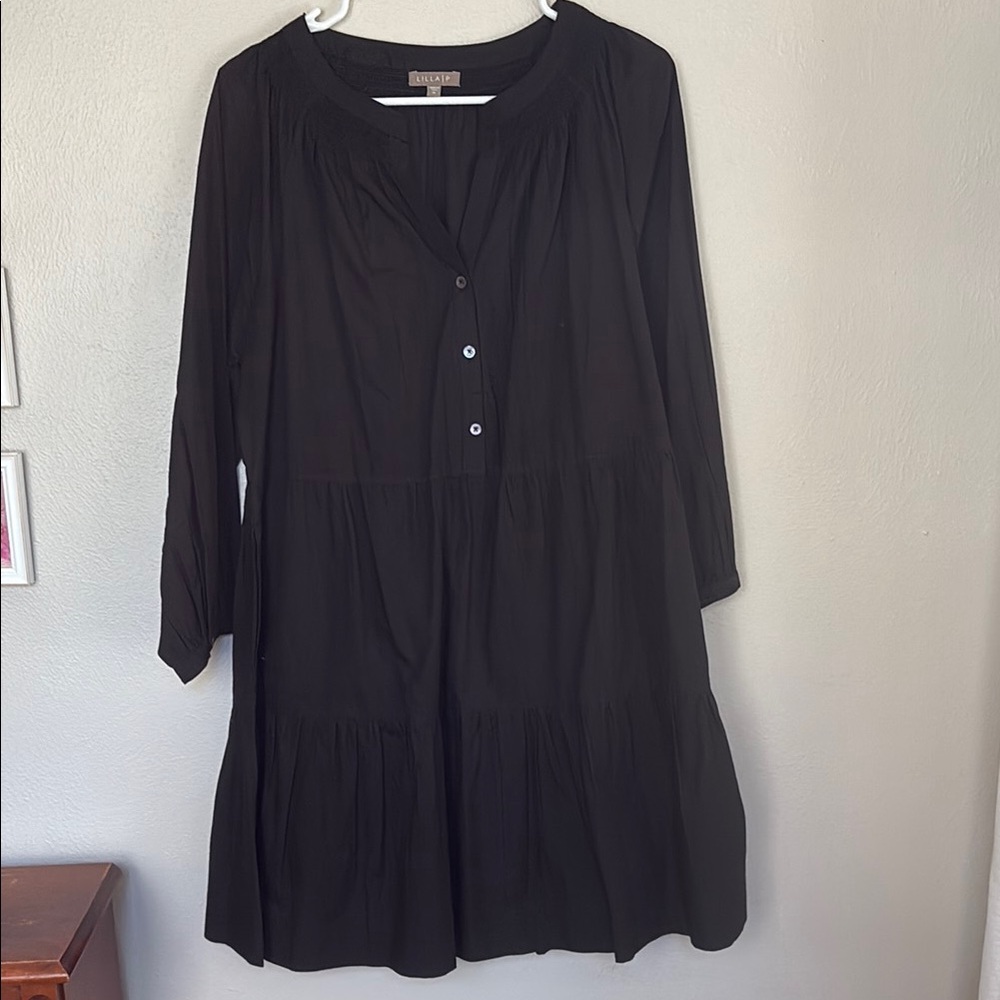 Black Button-Down Dress